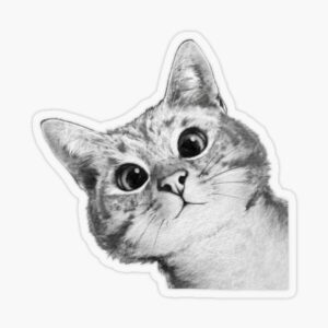 Sneaky Cat Sticker